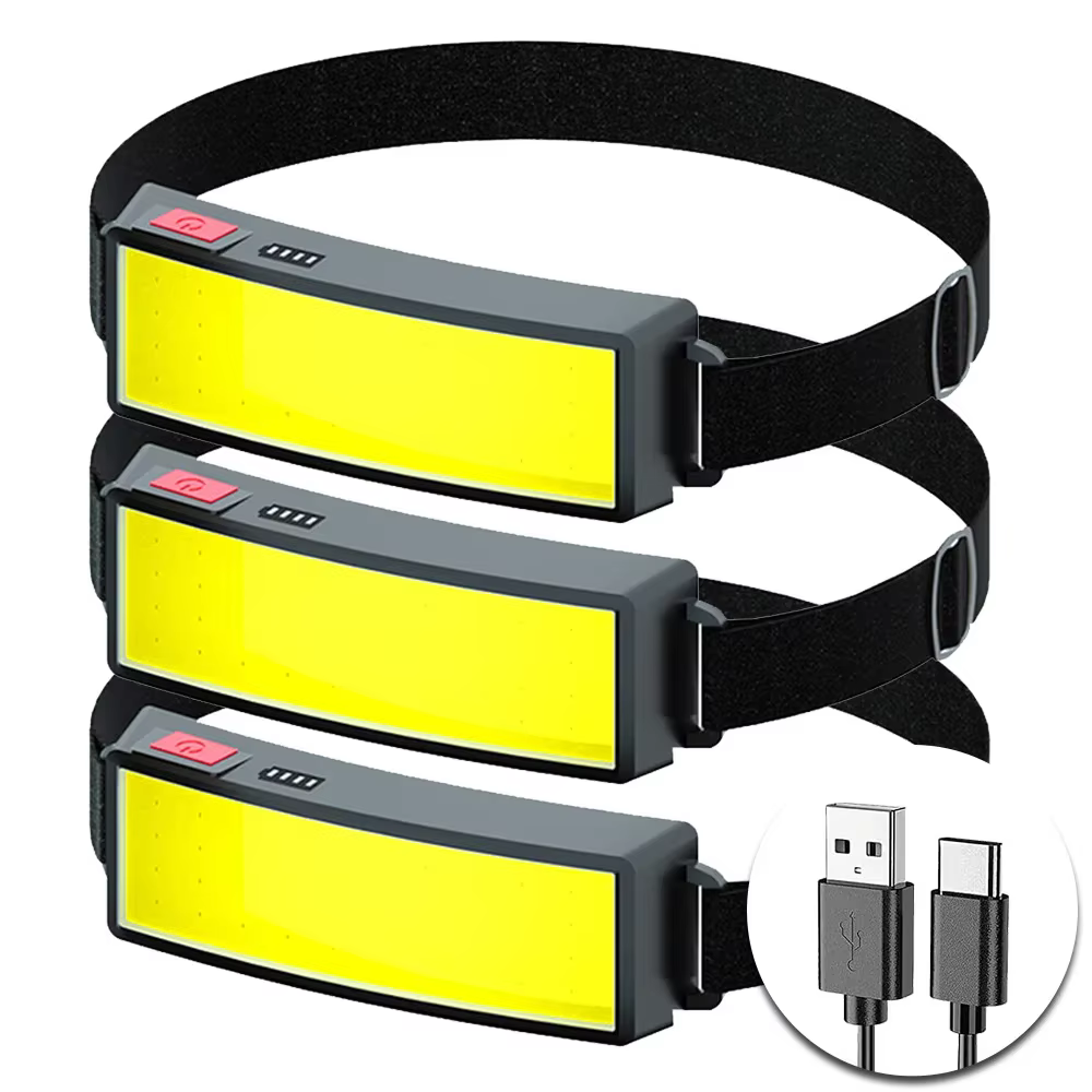 Lampe frontale COB puissante type-c/USB