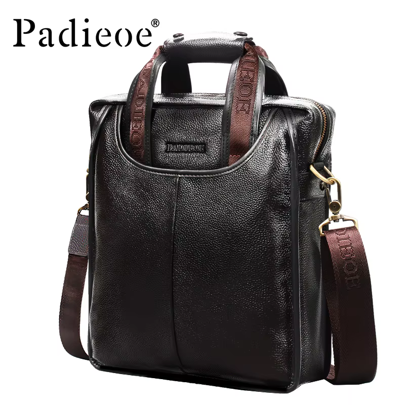 Sac à main décontracté en cuir de qualité supérieure pour hommes, au design élégant et simple, adapté aux occasions professionnelles et décontractées