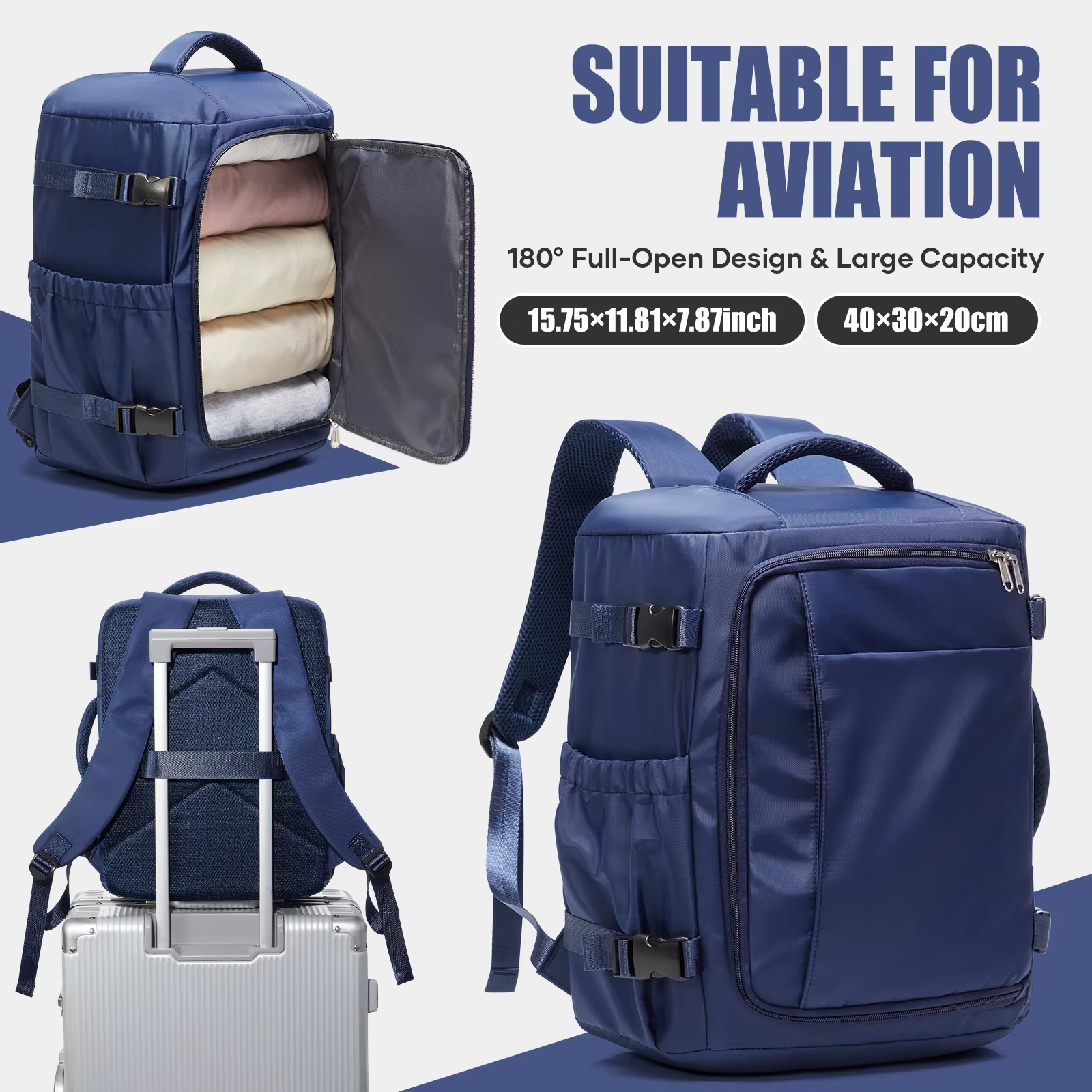 Sac pour homme, sac à dos élégant Ryanair 40x30x20, léger pour les trajets quotidiens, sac fonctionnel décontracté, bagage à main, valise
