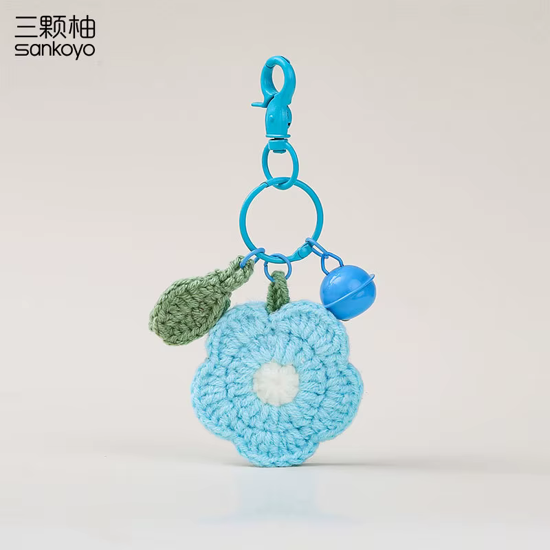 Pendentifs de sac en Crochet en fil de fleur, porte-clés tricoté à la main pour femmes, porte-clés de voiture, sac à main, bijoux à breloques, cadeau-INS