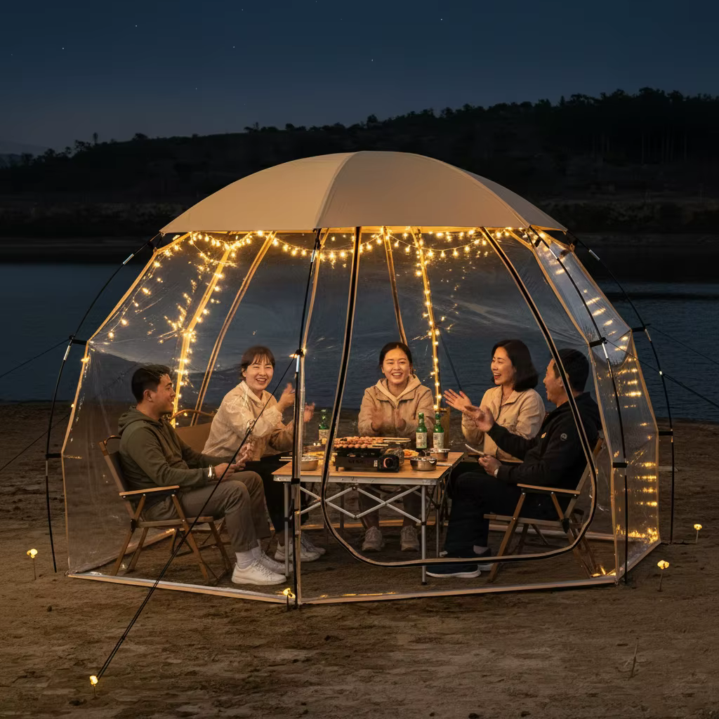 Tente transparente pour 4 à 6 personnes