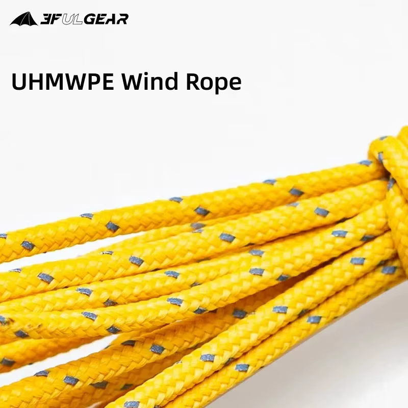 Corde réfléchissante pour tente d'extérieur 3F UL GEAR avec 10 boutons gratuits