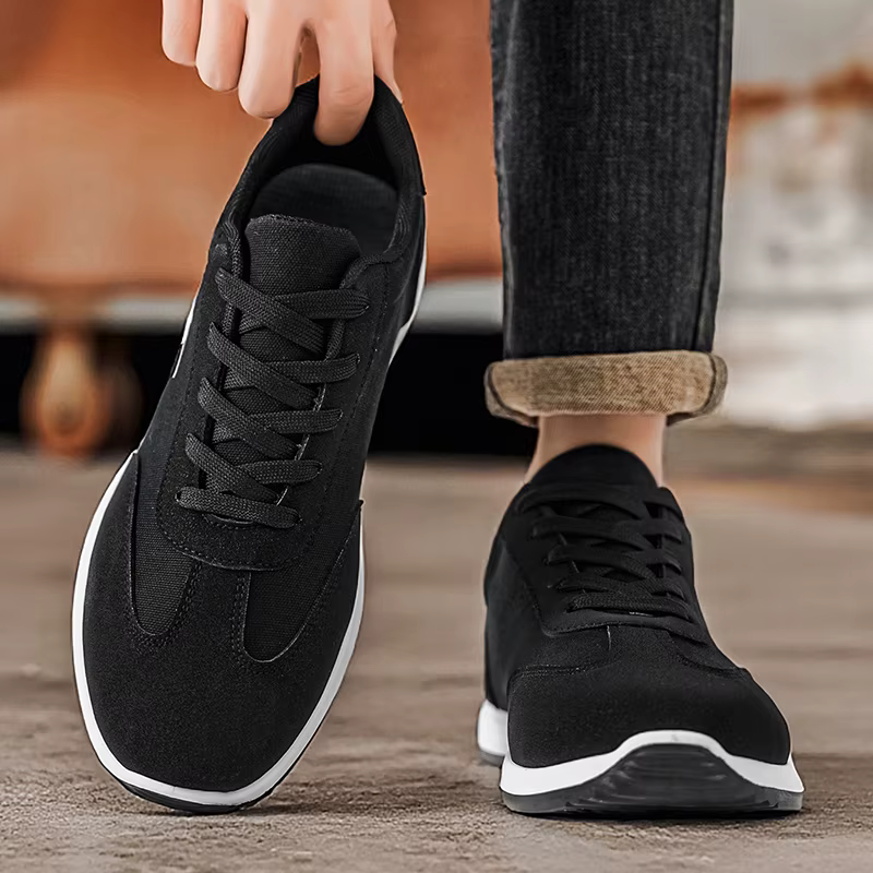 Chaussures pour hommes, chaussures tendance printemps-automne, nouveaux modèles transfrontaliers, baskets blanches, noires, rouges, chaussures basses respirantes à semelle souple, chaussures décontrac