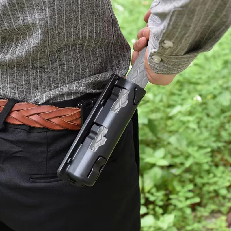 Étui tactique pour bâton de défense 360 ° Sac de ceinture rotatif à ouverture supérieure
