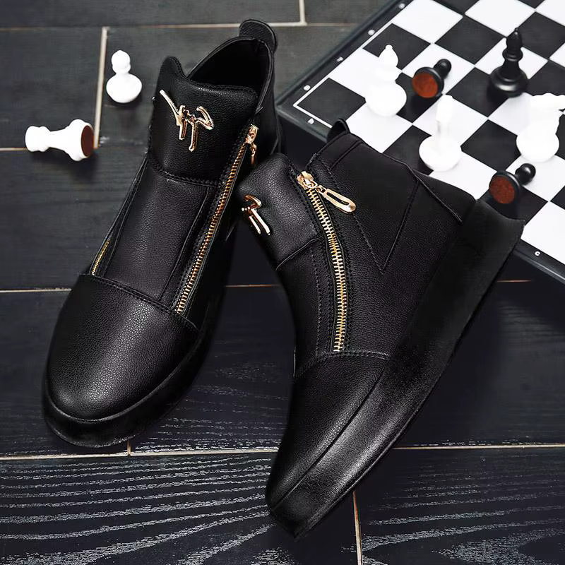 Bottes de rinçage en cuir blanc pour hommes
