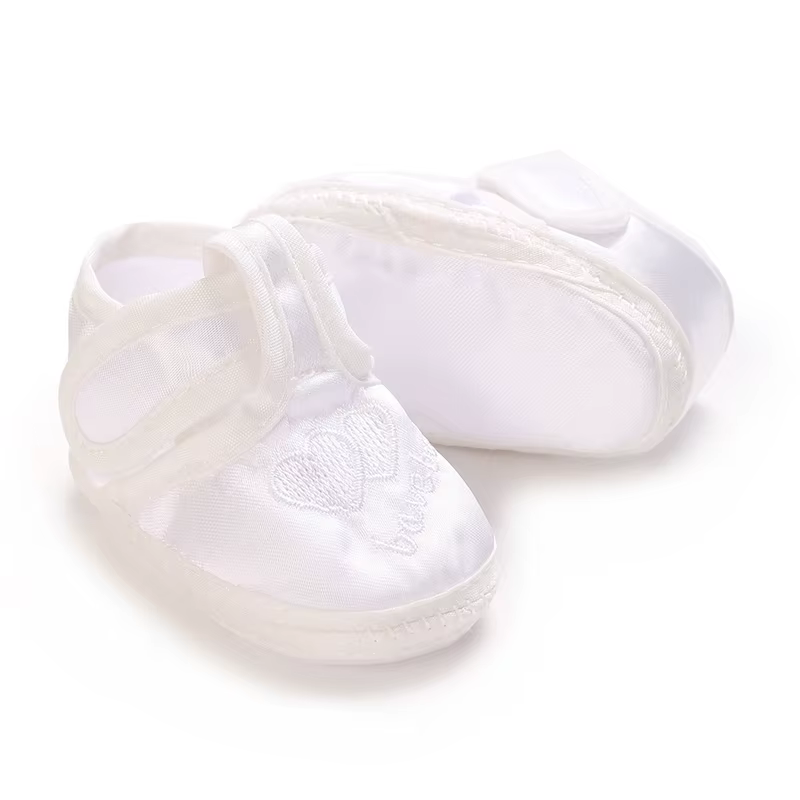 Première chaussure de baptême pour nouveau-né : chaussures de baptême blanches pour nouveau-nés garçons et filles, chaussures de marche à semelle souple, plusieurs Styles-9CM/10CM