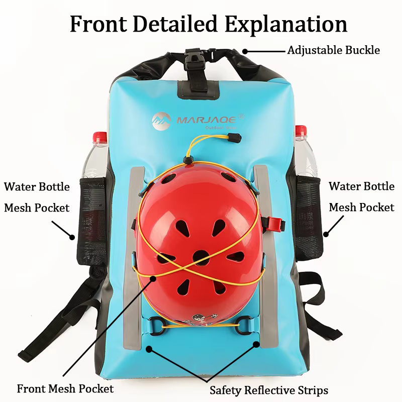 Sac à dos étanche 30L pour activités de plein air-sac de sport de séparation sèche et humide avec bandes réfléchissantes