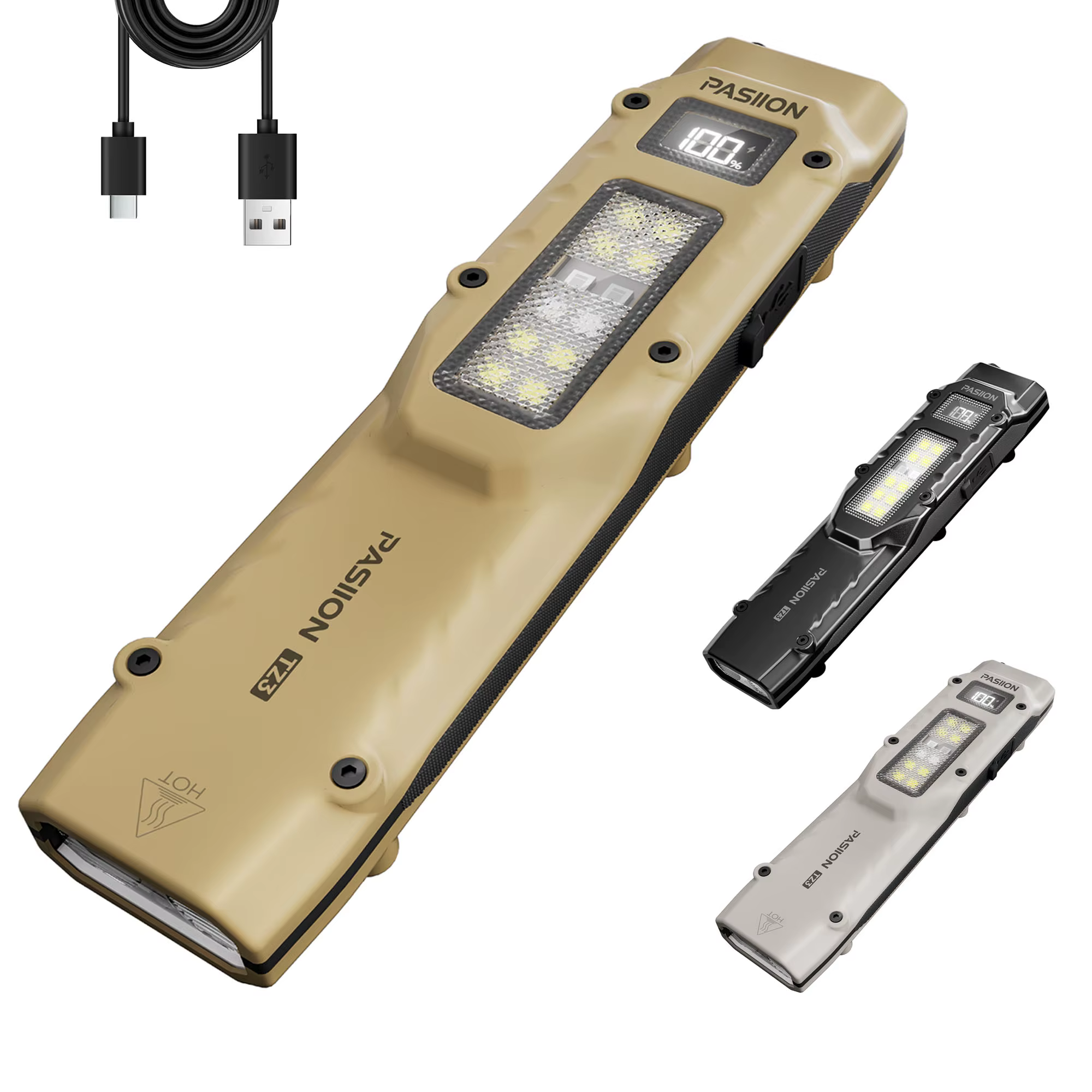 Lampe de poche tactique Rechargeable EDC
