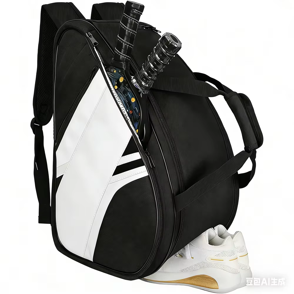 Sac à dos pour raquette de pickleball avec sac à balles, sac de sport imperméable, compartiment respirant pour chaussures, sac de rangement pour raquettes