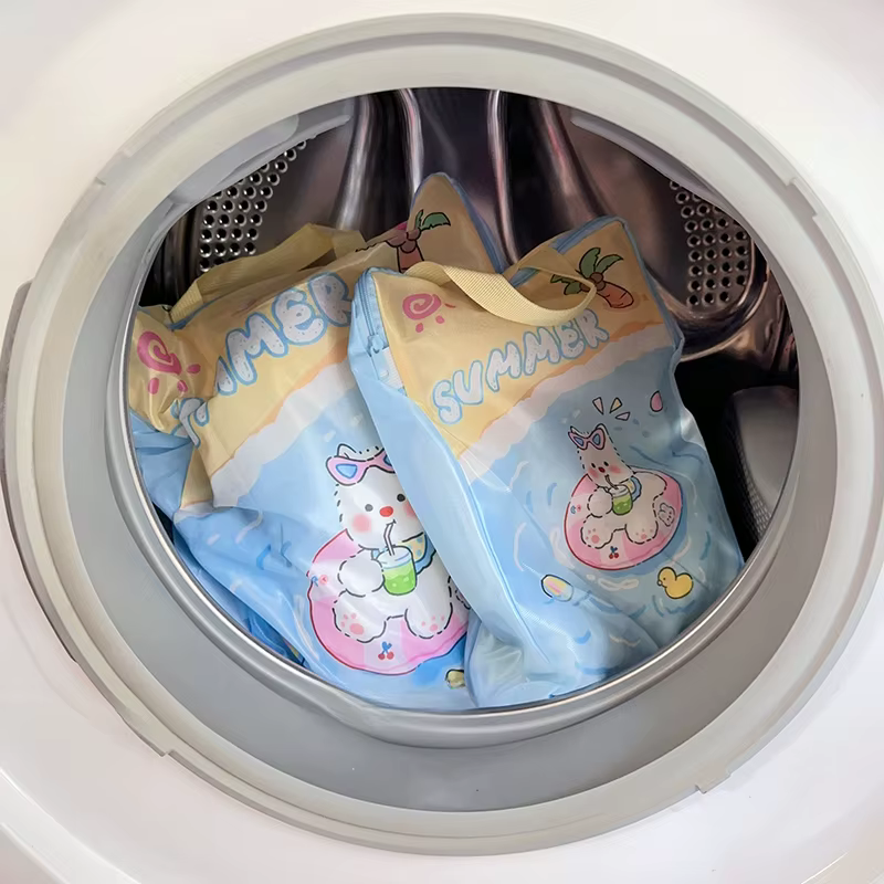Panier à linge sale en maille, sacs à linge, panier à jouets mignon, sac de rangement pour soutien-gorge et sous-vêtements, sac à linge pour étudiants, sacs en maille réutilisables pour l'école