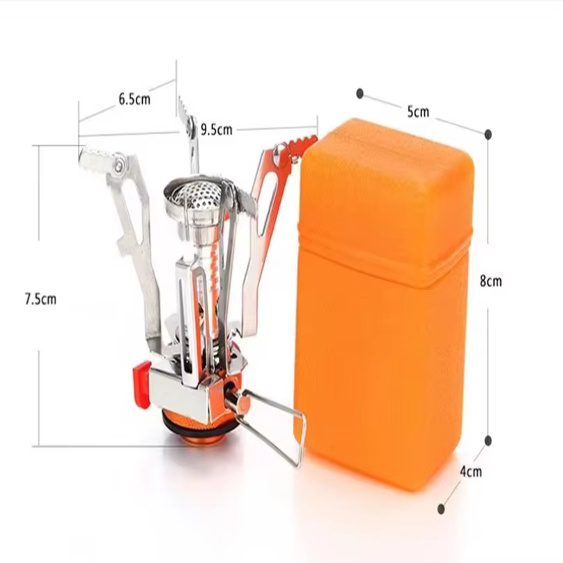 Réchaud à gaz portable pour camping, accessoires de camping, réchaud de pique-nique en alliage d'aluminium ultra-léger, four de survie pour extérieur