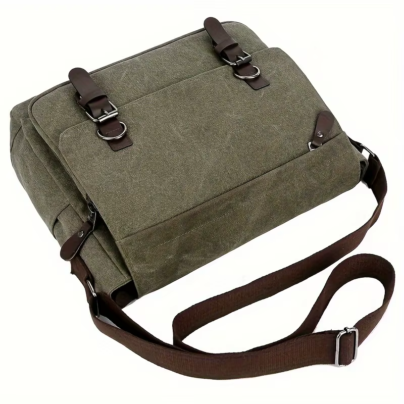 Sac messager en toile rétro pour hommes, grand sac à bandoulière, sac à bandoulière décontracté pour accrocher les déplacements quotidiens, sac d'école, sacs d'université