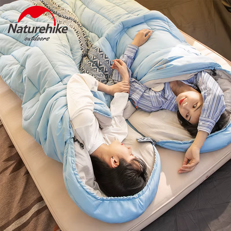 Natureifa-Sac de Couchage Portable pour l'Extérieur, Enveloppe d'Épissure, Confortable, Respirant, Voyage de Camp, Ultraléger avec Chapeau