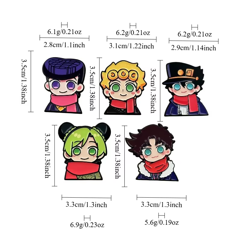 Broche et badge en alliage de dessin animé JoJo's Bizarre Adventure