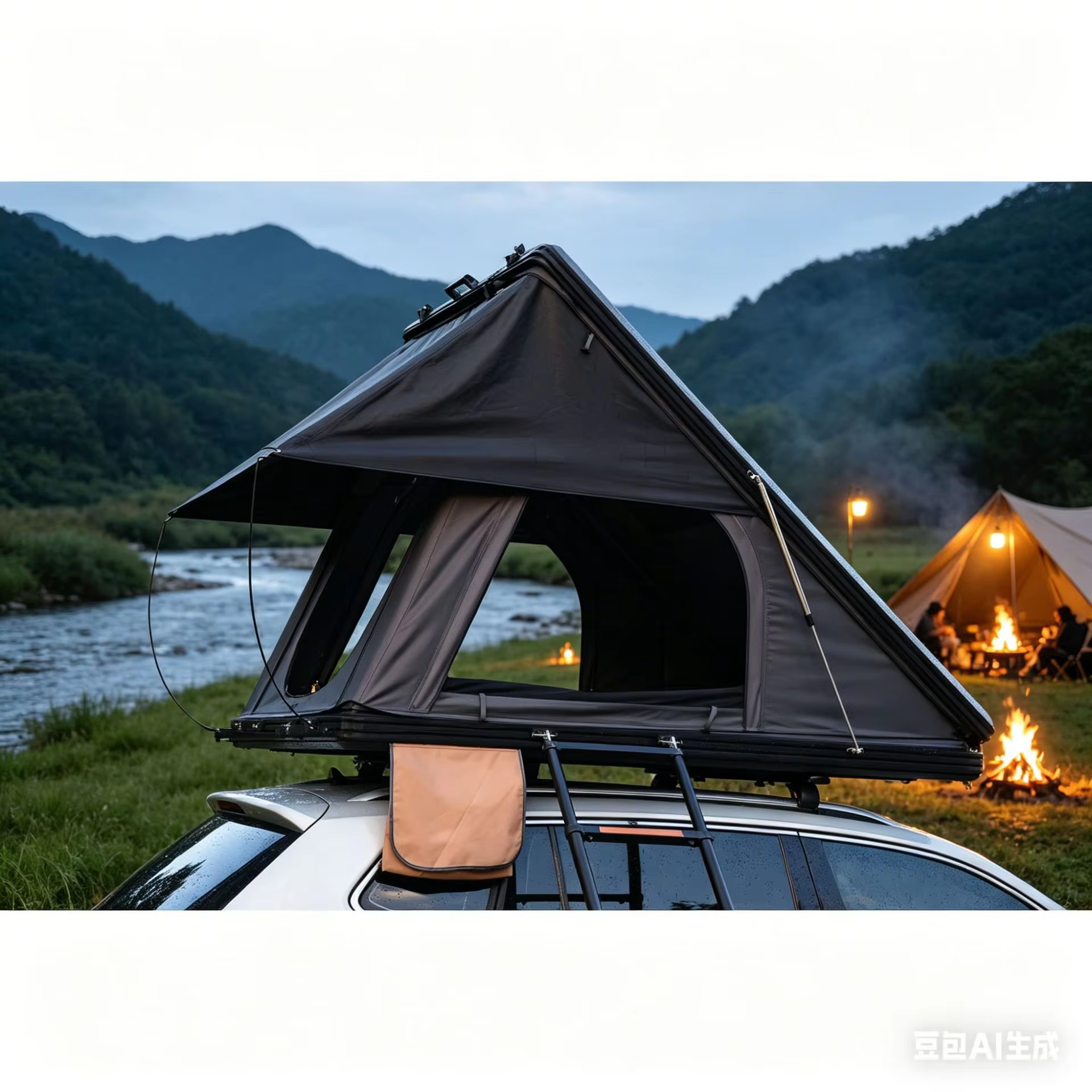 Tente de toit pour camping en montagne, directement de l'usine, pour pick-up, SUV, Jeep, pêche en plein air, barbecue, tout-terrain