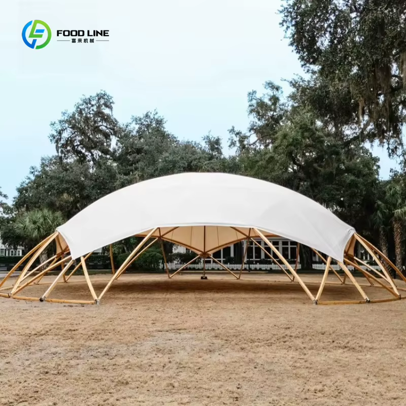 Tente dôme géodésique de luxe personnalisée de 12m x 9m