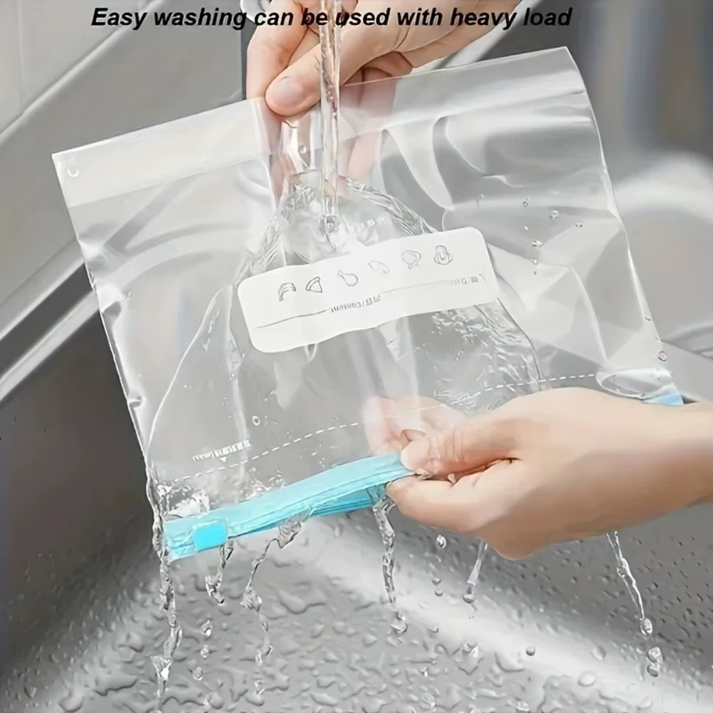 45 pièces sac à fermeture éclair réutilisable Stand Up Zip fermé sac de congélateur en plastique fruits légumes Ziplock cuisine stockage des aliments organisateur pochette