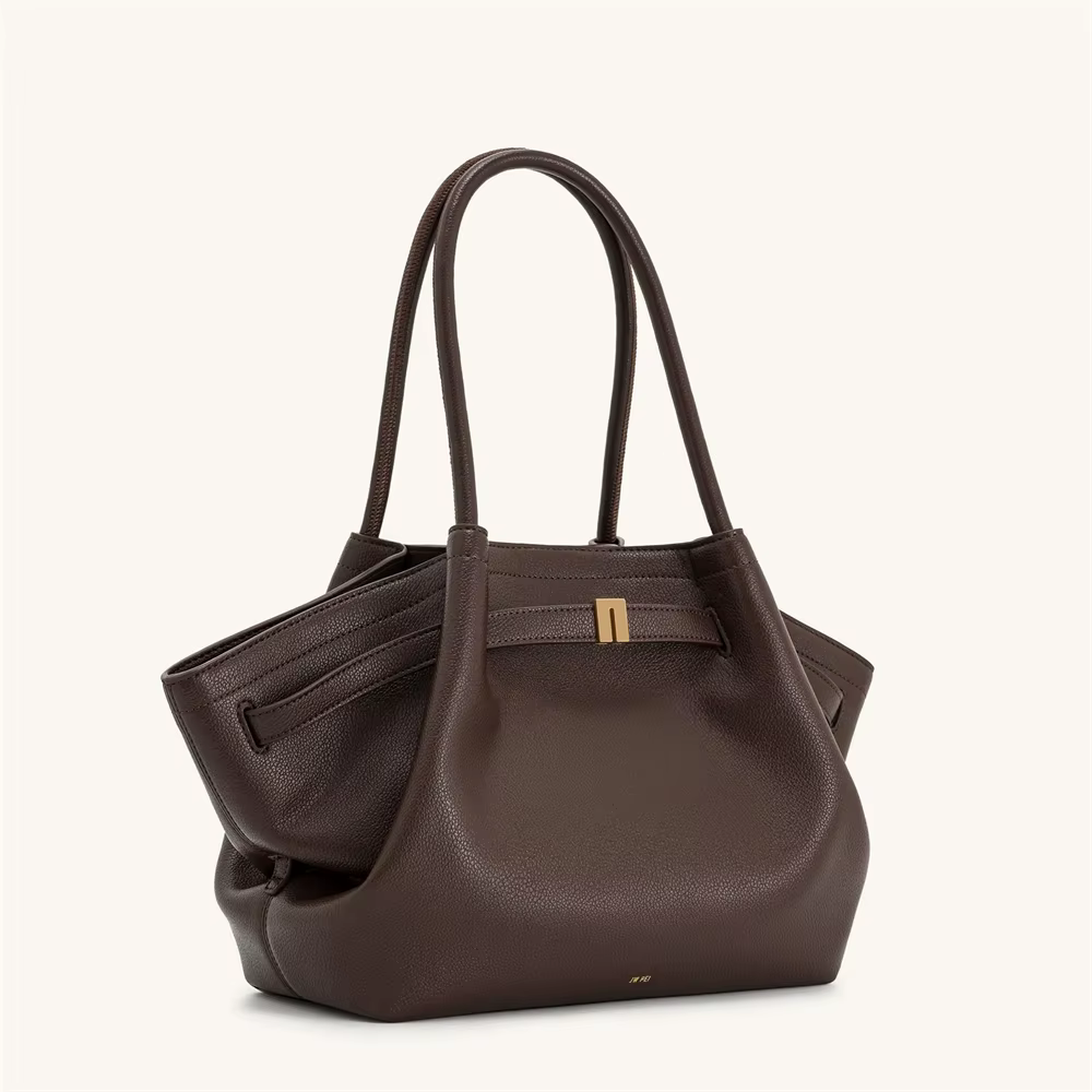 Sac à bandoulière JW PEI2026 pour femme, sac de créateur grande capacité marron foncé avec pochette portefeuille | Sac à main en cuir élégant et luxueux