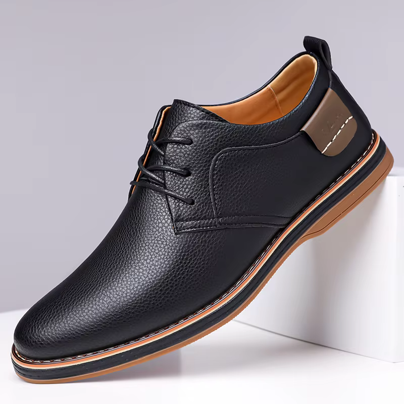 Chaussures en cuir pour hommes, confortables et respirantes, semelle souple antidérapante, pour la conduite, l'extérieur et les trajets quotidiens - XH202