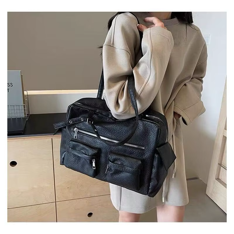 Sac à dos pour femme, sac de voyage, sac fourre-tout en PU, sac de travail pour femme, été, décontracté, grande capacité, nouveau modèle 2025, polyvalent, multi-poches, tendance