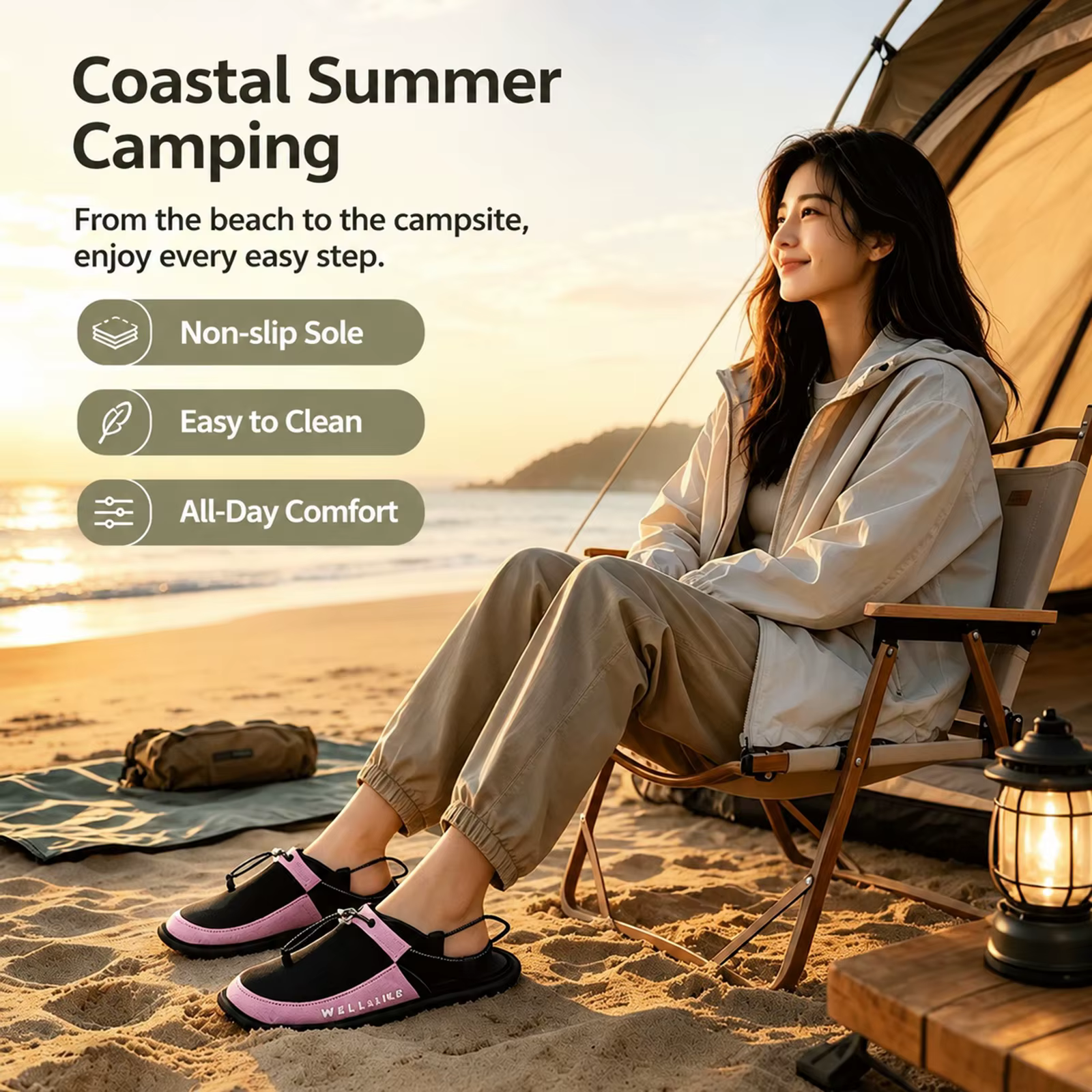 Chaussons de camping pour hommes et femmes