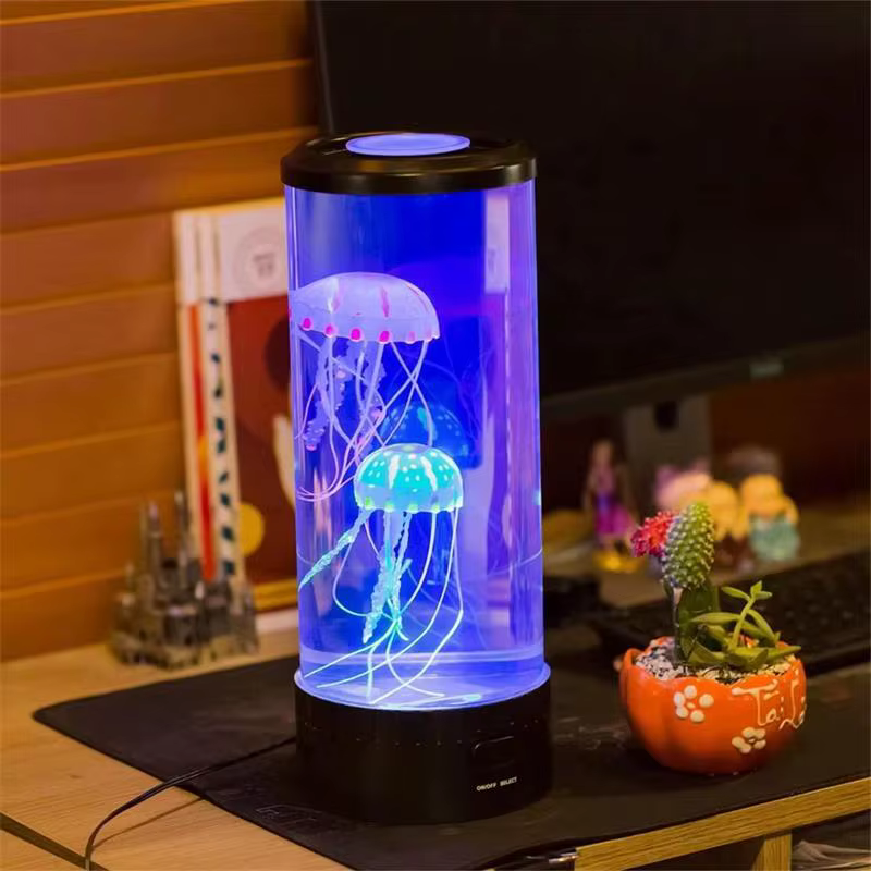 D5 lampe méduse LED à couleur changeante 7 couleurs humeur Aquarium océan veilleuse chambre décor de bureau lumière cadeau d'anniversaire pour les enfants