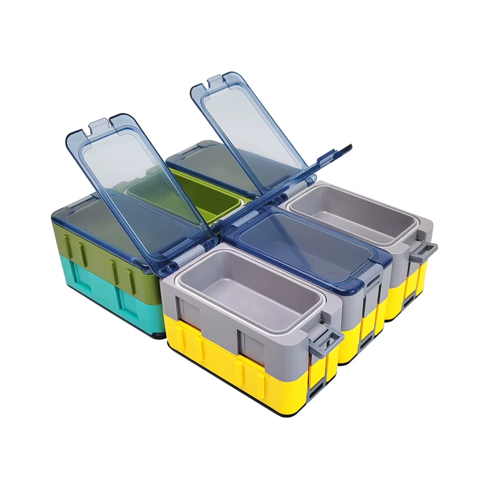 15 pièces matériel de pêche appâts boîtes de rangement Portable leurre crochet organisateur Mini utilitaire leurres boîte de pêche pêche en mer boîte d'accessoires