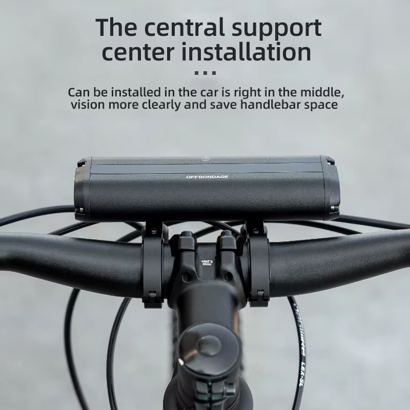 OFFBONDAGE – feu avant de vélo 2600 lumens, lampe de poche étanche 8000mAh, chargeur USB, accessoires de lampe pour cyclisme sur route et vtt
