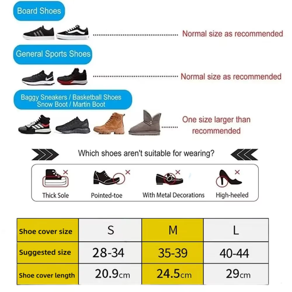Couvre-chaussures de pluie imperméables