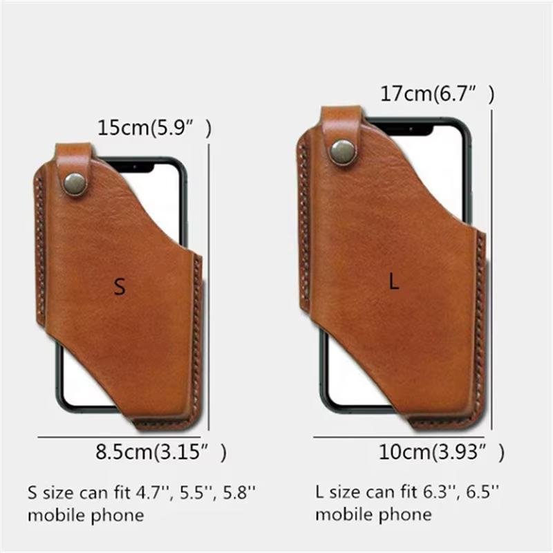Étui de téléphone en cuir pour hommes, pochette de ceinture, sac de taille pour iPhone, étui à boucle pour téléphone portable, portefeuille, sac à main, sacs de taille, support pour téléphone