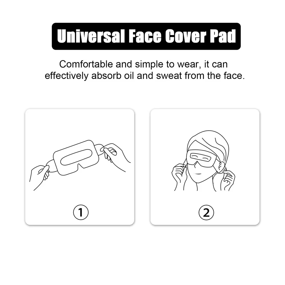 100 pièces/boîte AMVR jetable visage couverture Pad pour Oculus 3 3S 2 respirant doux protection masque pour les yeux Pad pour PICO 4 VR accessoires