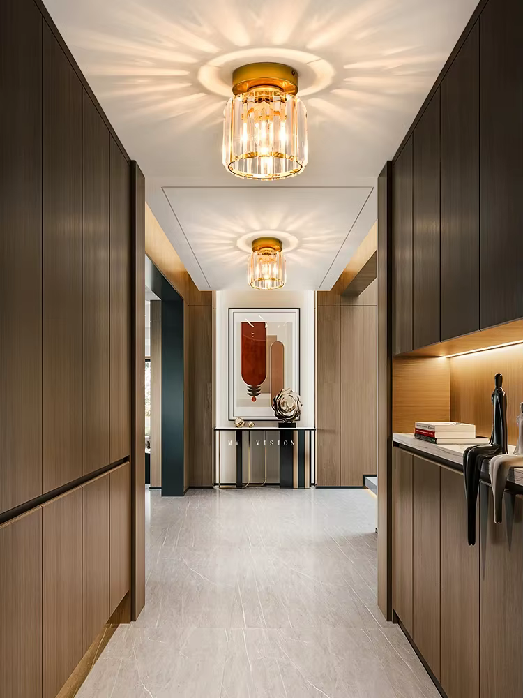 Plafonnier nordique moderne en cristal, plafonnier d'intérieur, couloir, escalier, chambre à coucher, Restaurant, décoration de la maison