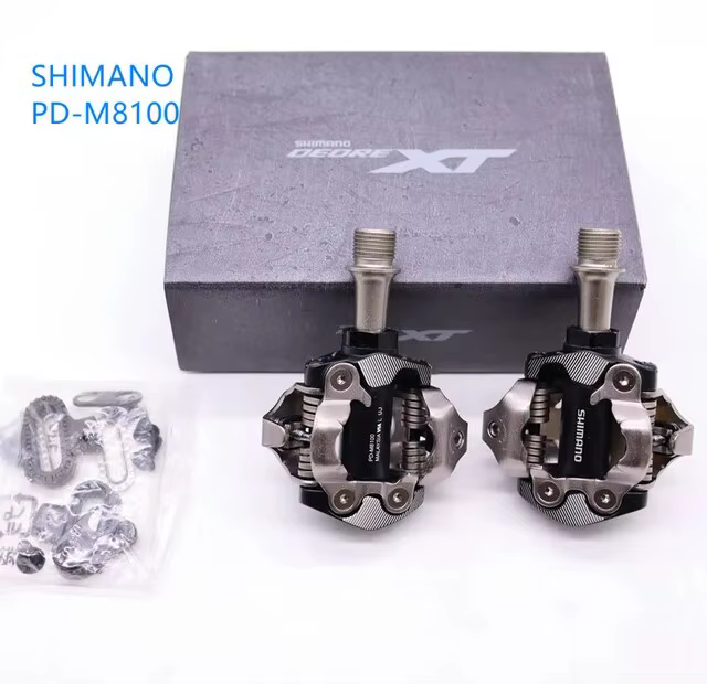 Pédales Shimano XT PD-M8100 XT SPD pour VTT avec caleçons SH51 et roulements étanches