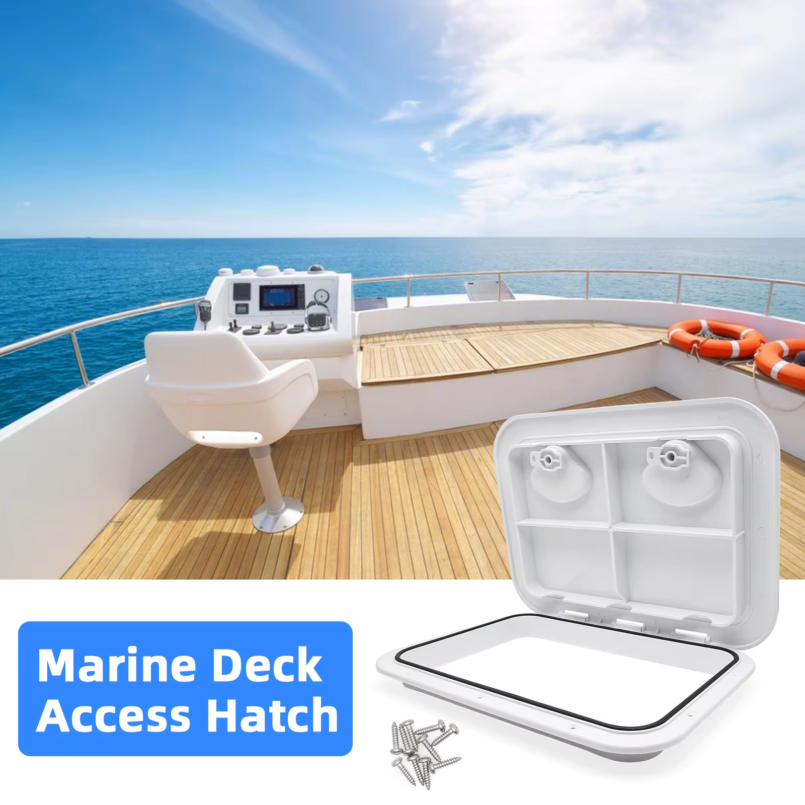 Accessoires pour bateaux, couvercle d'accès au pont en ABS pour accessoires de quincaillerie marine, 290x420mm