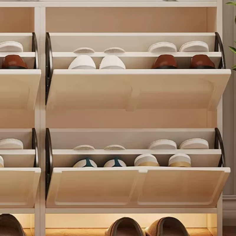 Meuble à chaussures de luxe commercial avec assise