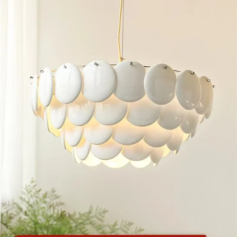 Lampe en céramique blanche au design danois moderne, lustre Pembridge, lumière qualifiée ale créative pour chambre à coucher, salon, décoration d'intérieur, lampe de salle à manger
