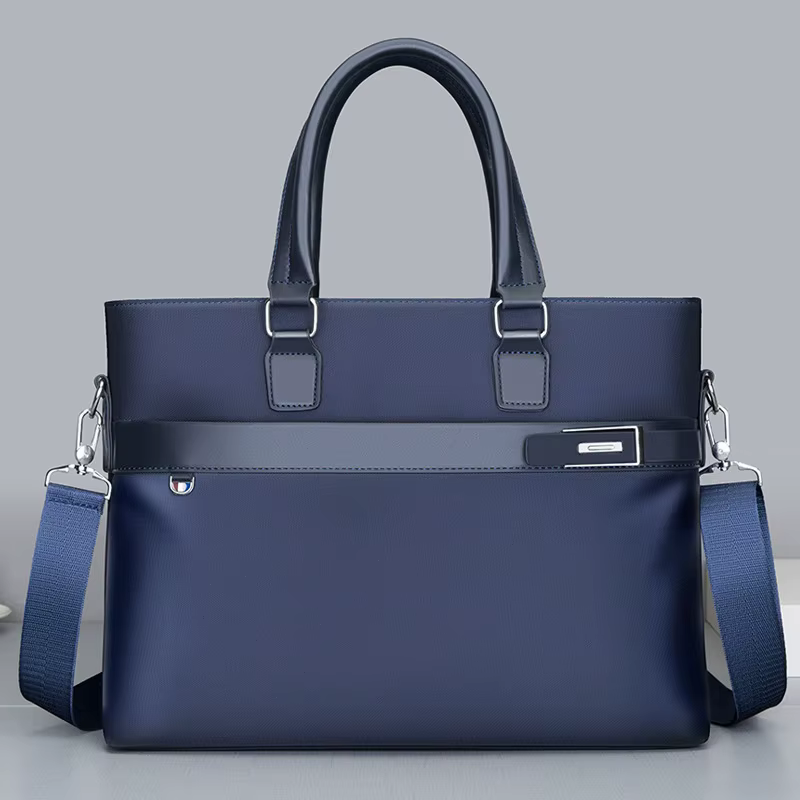 Porte-documents Design de luxe pour hommes d'affaires, sac à main en tissu Oxford pour ordinateur portable de 14 pouces, grande capacité, sac à bandoulière décontracté
