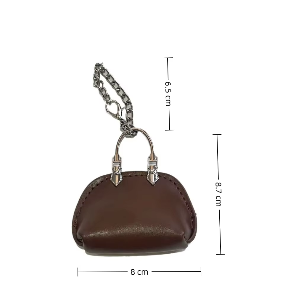 Nouveau Sac décoration sac pendentif petit cuir PU Mini sac à main couleur unie sac suspendu