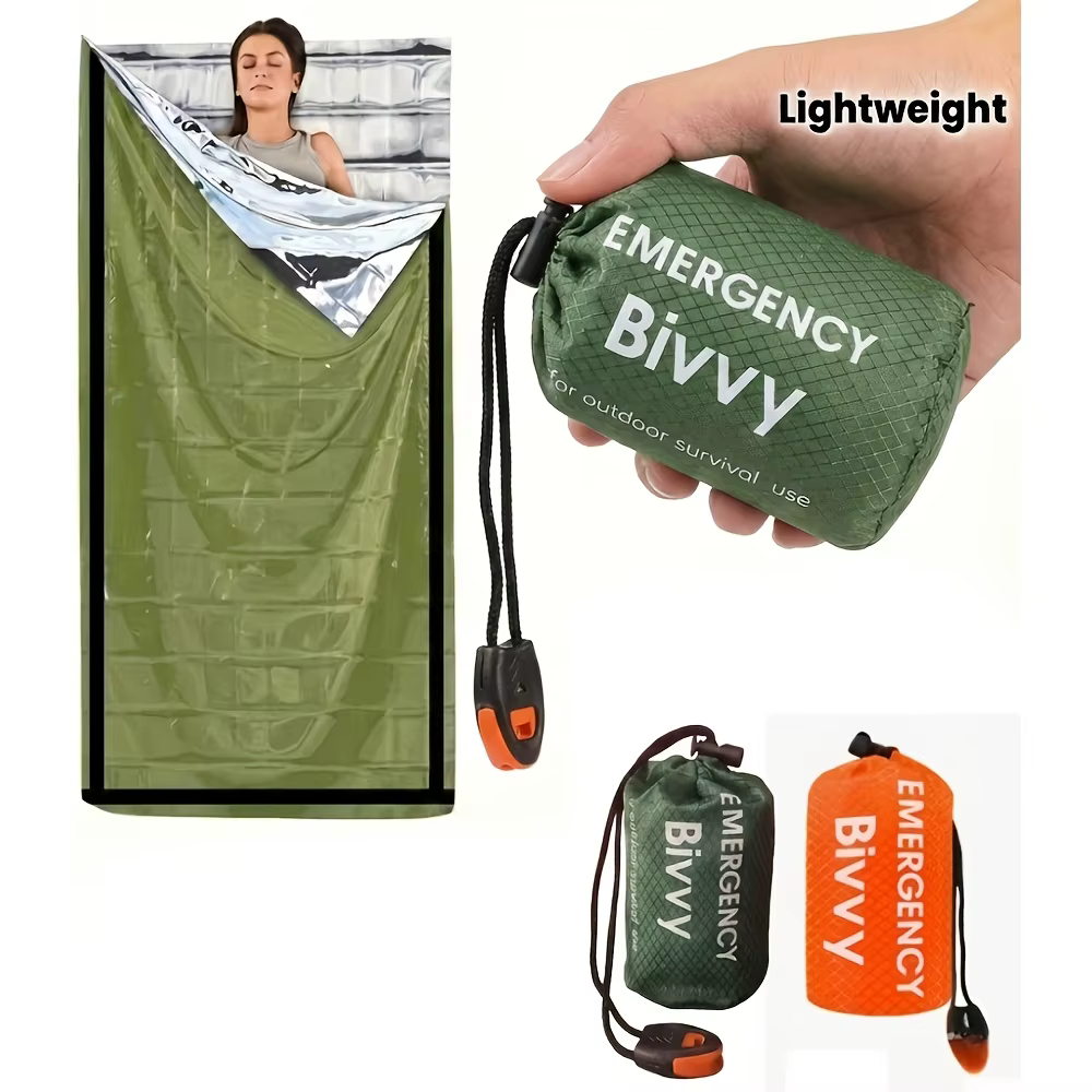 Ensemble de sacs de couchage d'urgence 3-en-1 pour voiture : légers