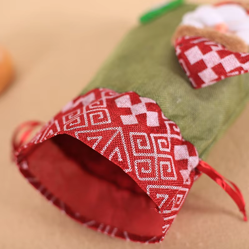 Sacs cadeaux de noël en tissu père noël bonhomme de neige, sac Goody, bonbons de noël, cadeaux de fête, emballage de vacances