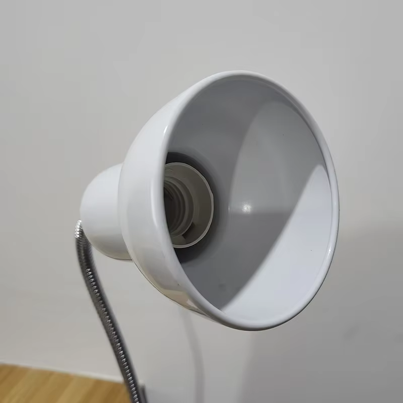Lampe de bureau E27 avec Base à pince et col de cygne réglable, prise ue US, lampe à Clip pour placard, bureau, chevet, petit livre