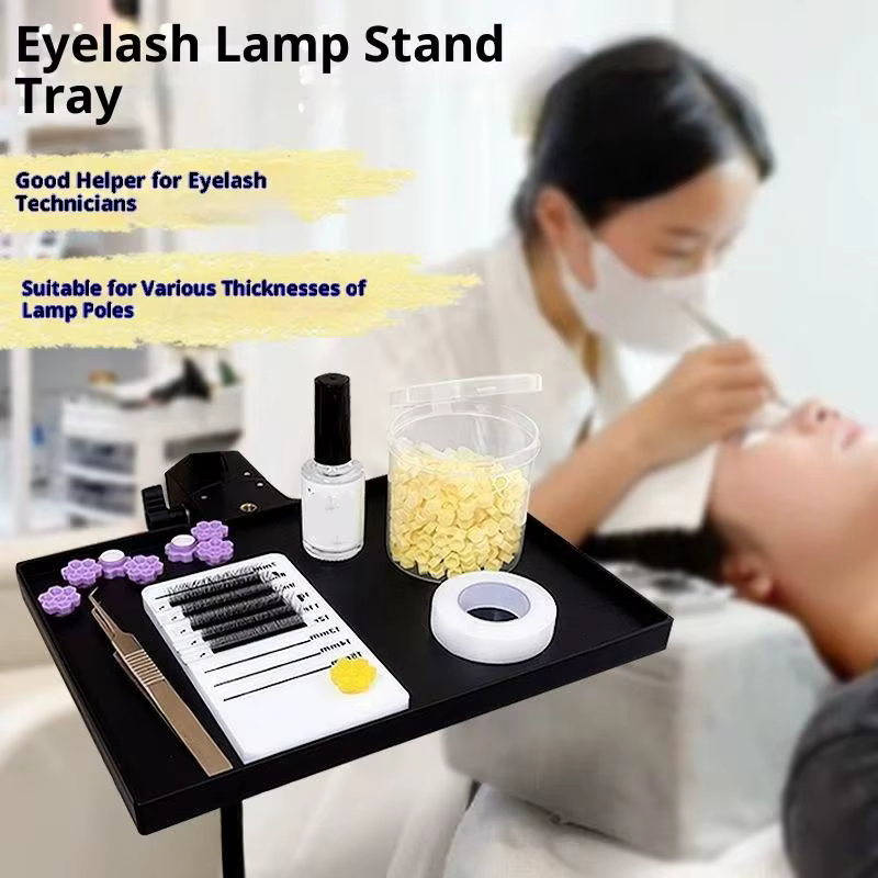 Support de plateau pour cils, 1 pièce, lampe demi-lune, pince universelle, plate-forme, support réglable, outil de plateau cosmétique pour maquillage des cils