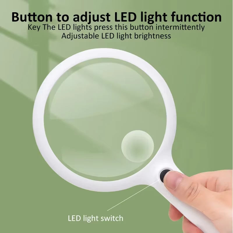 Loupe portative 10/15/30X, loupe éclairée Rechargeable avec 3 Modes d'éclairage, loupe Portable pour la lecture et la réparation