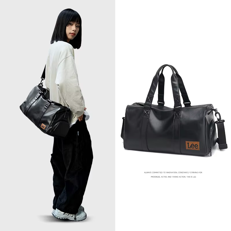 LEE vert Olive sec humide poche compartiment à chaussures sac de voyage imperméable en Nylon cuir Fitness Sport grande