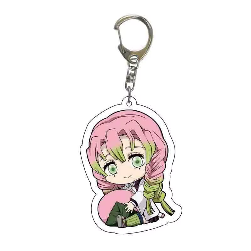 Nouveau porte-clés Kawaii Demon Slayer, accessoire de dessin animé, pendentif acrylique Tanjiro Kamado Nezuko Kamado, cadeau