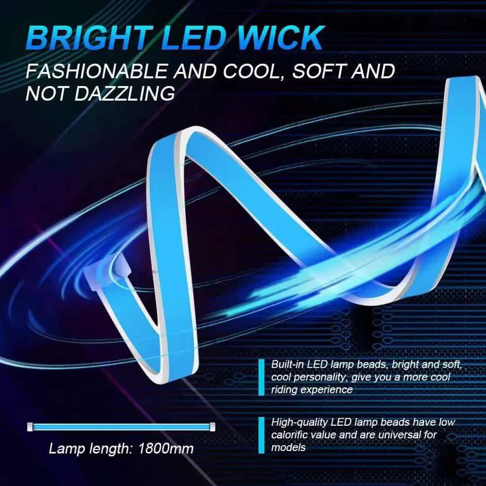 Bande lumineuse Led météore dynamique pour capot de voiture