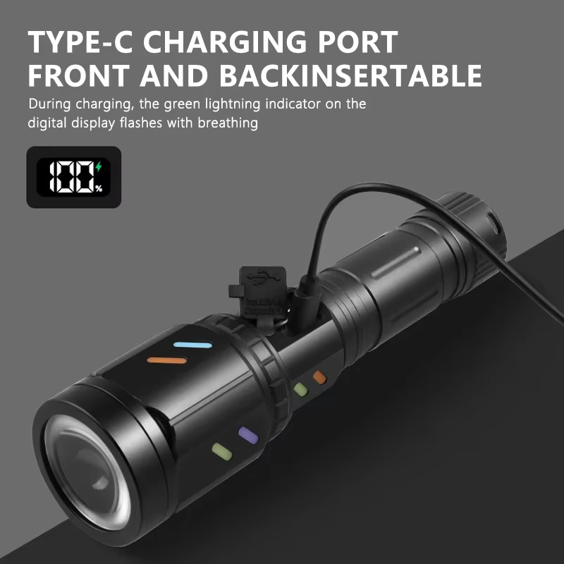 Lampe torche tactique LED 5000LM avec allume-feu
