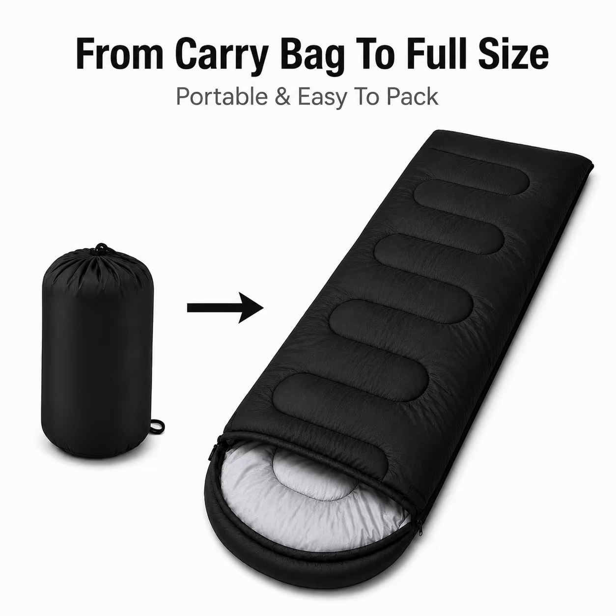 Sac de couchage portable pour l'extérieur