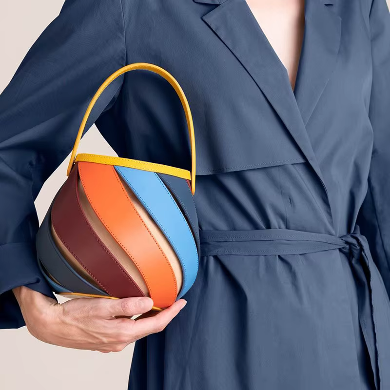 Sac à Main Géométrique Rétro de Luxe pour Femme, Marque de Styliste, Mode, Élégant, Polyvalent, Bergame, 2023, E27