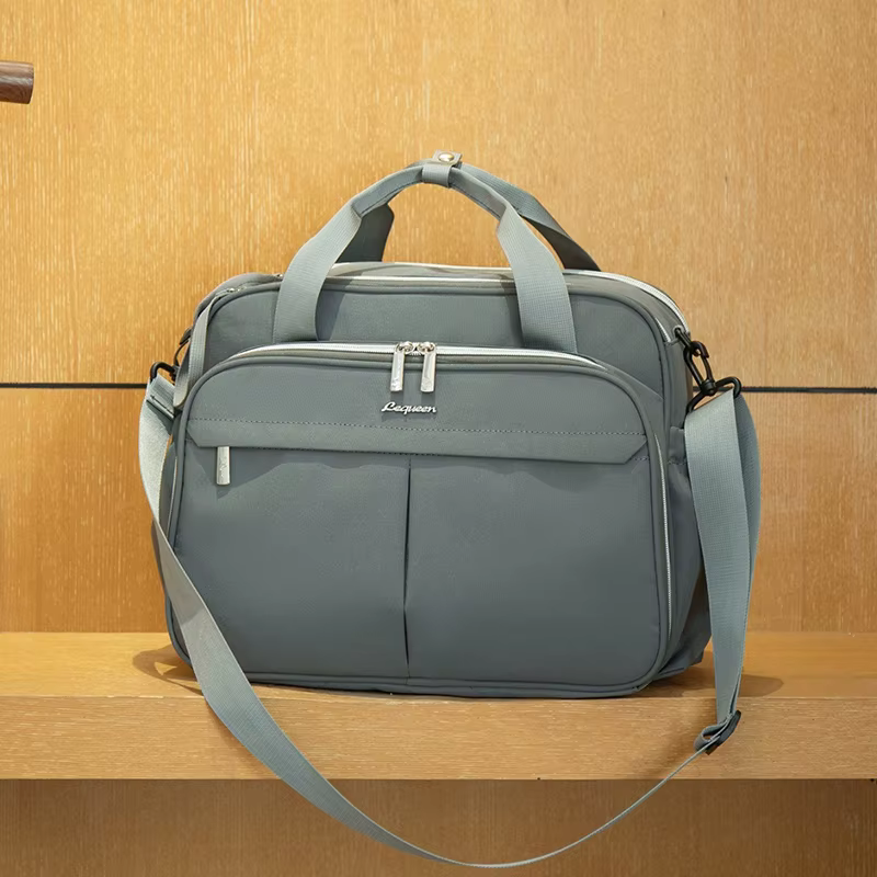 Lequeen nouveau sac de voyage de maternité pour maman sac à bandoulière noir sac à main fourre-tout séparation sèche et humide sac de poussette à couches pour bébé
